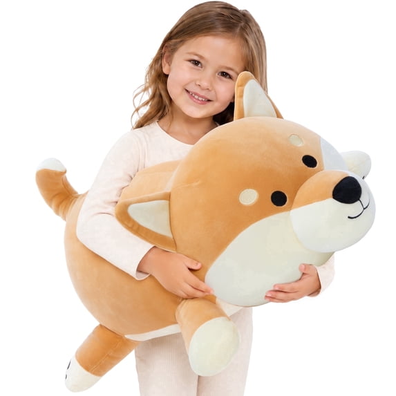 MaoGoLan 23.6'' Elasticity Shiba Inu Stuffed Animal Large Stuffed Shiba Inu Dog Pillow Plush Toy