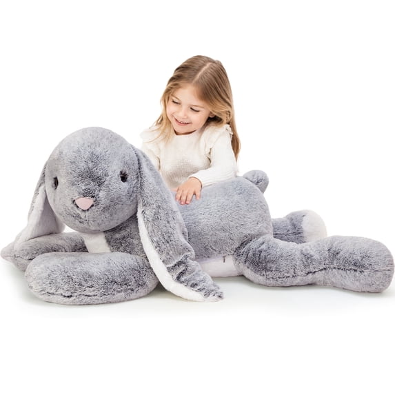 MaoGoLan 47" Giant Bunny Stuffed Animal Large Stuffed Bunny Plush Toy Stuffed Rabbit Plush Set Toys