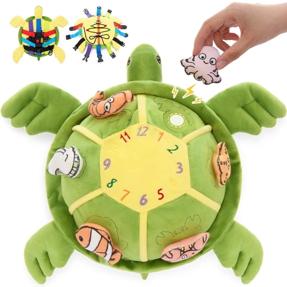 MaoGoLan 7Pcs Sea Turtle Stuffed Animal 13" Soft Plush Turtle with 6 Marine Animals Plush Toy