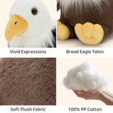 7 Inch Cute Bald Eagle Stuffed Animal Bulk Pack