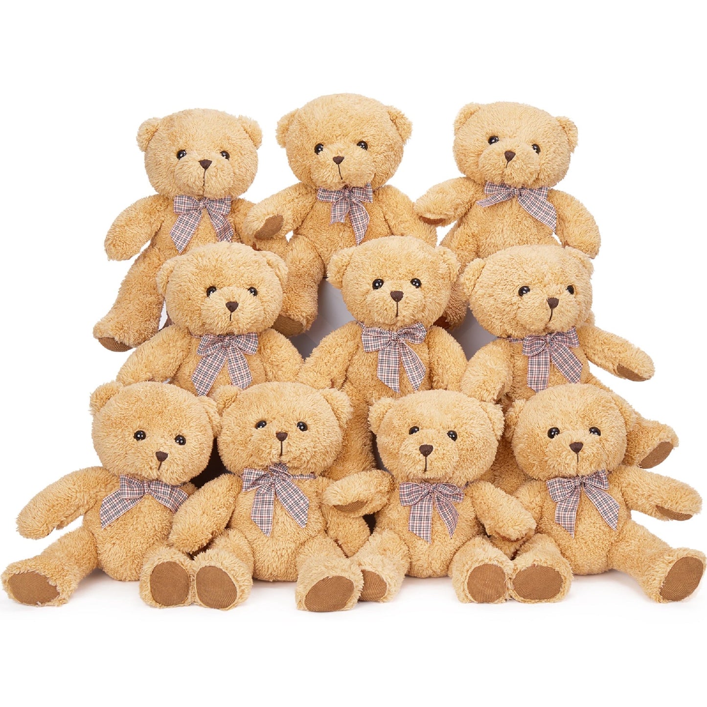 MorisMos 10 Packs Teddy Bear Baby Shower Bulk Teddy Bear Stuffed Animals