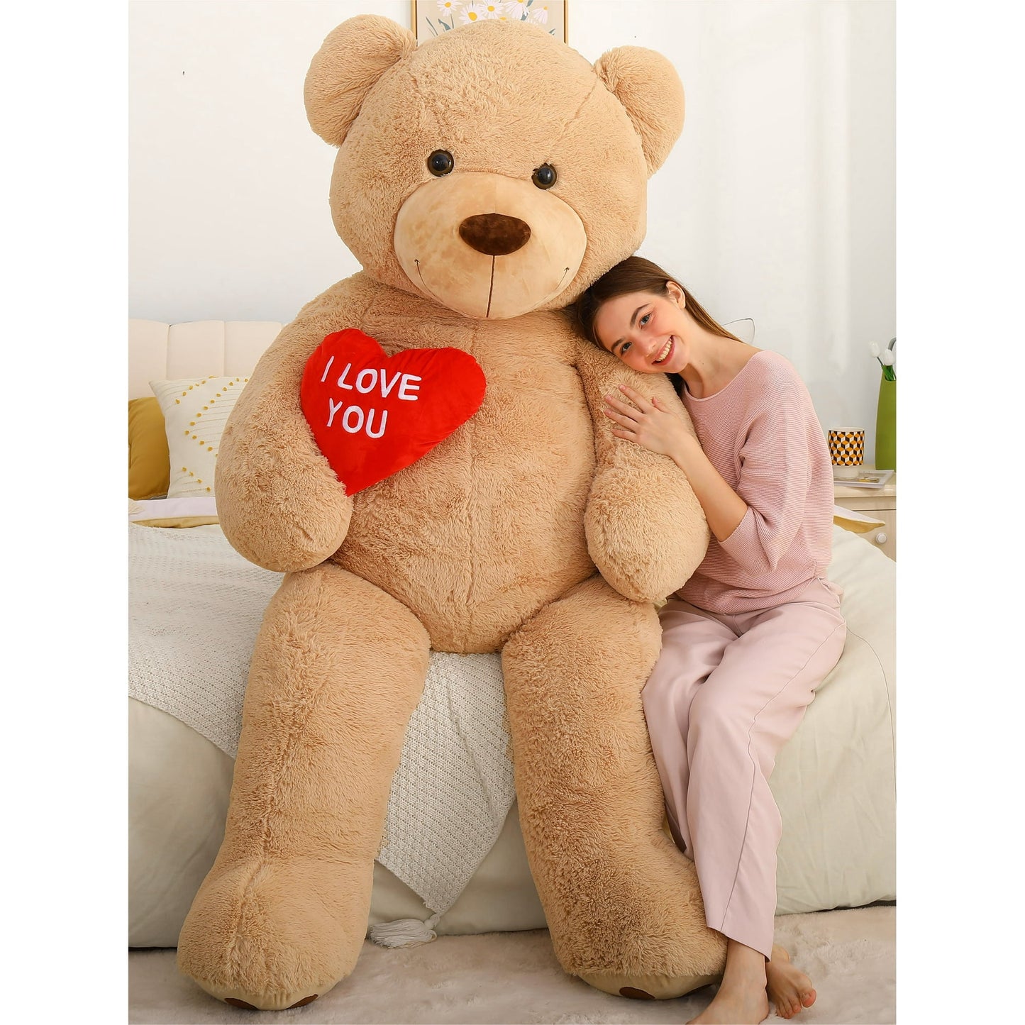MorisMos Giant Teddy Bear 6ft Stuffed Animal Jumbo Human Size Teddy Bear