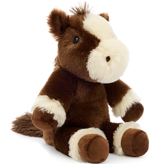 MorisMos 18in Brown Horse Plush, Cute Horse Stuffed Animal