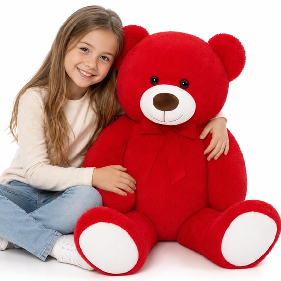 MorisMos Giant Teddy Bear 35.4'' Giant Stuffed Animal Big Bear Plush Toy