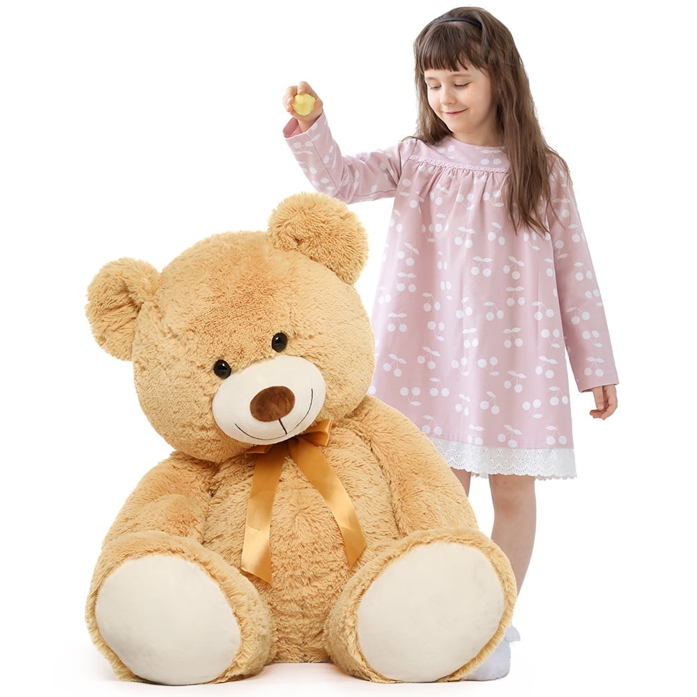 Muiteiur 39" Blue Teddy Bear with Big Footprints Plush Stuffed Animals