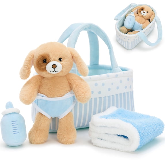 Muiteiur 5-Piece Puppy Stuffed Animal 11.8 Inch Dog Pretend Play Toy for Kids