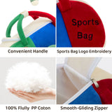 13.7 Inch Sports Bag with Six Pcs Sports Plush Toys