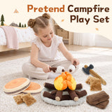 21-Piece Plush Campfire Set for Kids Pretend Play Camping Toy Set