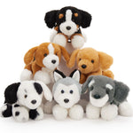 6 Pcs Dog Stuffed Animals Puppy Plush Toys, 10 Inches - Schnauzer/Husky/Bernese/Golden Retriever/Beagle/Dalmatian - MorisMos Puppy Stuffed Animals Bulk - Dog Plush Toys Collection - Free Shipping