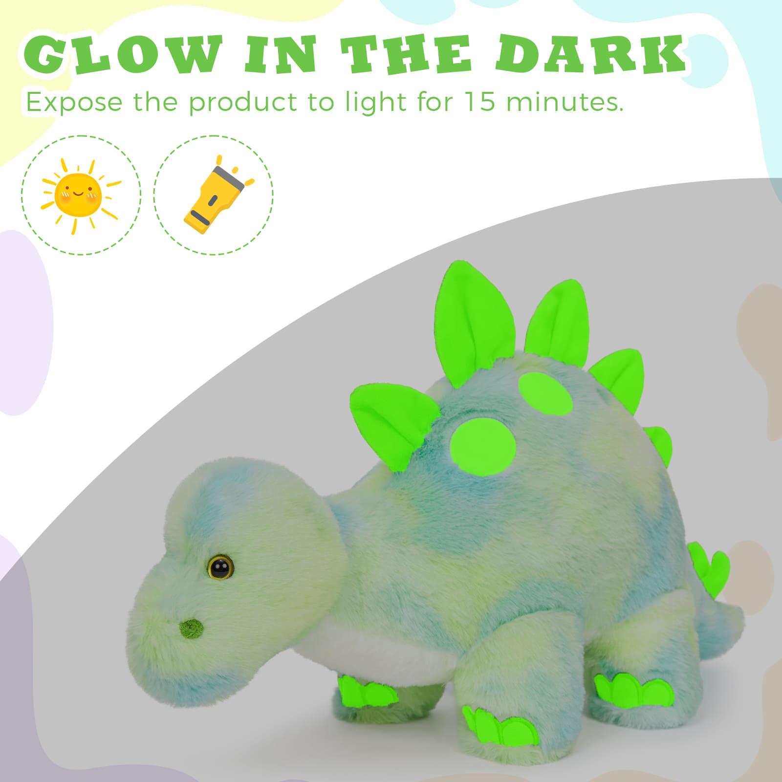 Stegosaurus Plush Toys Dinosaur Stuffed Animals, 18.5 Inches
