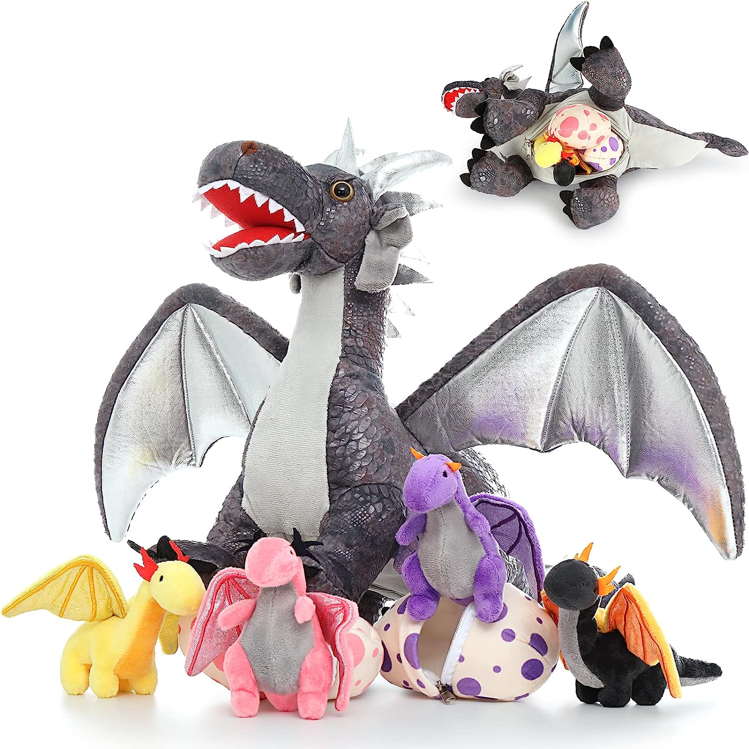 Flying Dragon Stuffed Toy Set, 21.6 Inches