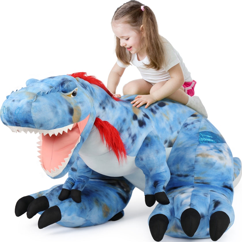 Life Size T Rex Plush Toy - Gitant Dino Stuffed Animals, 9.2 FT - Jumbo Dino Soft Toys - Huge Big Size Fluffy Plushy Fat Plushie - Jurassic Park Dinosaur Toys for Children - Jurassic Park Theme Baby Shower - Christmas/Birthday/Baby Shower/Thanksgiving/Graduation Gift Ideas - MorisMos Stuffed Animals - Free Shipping