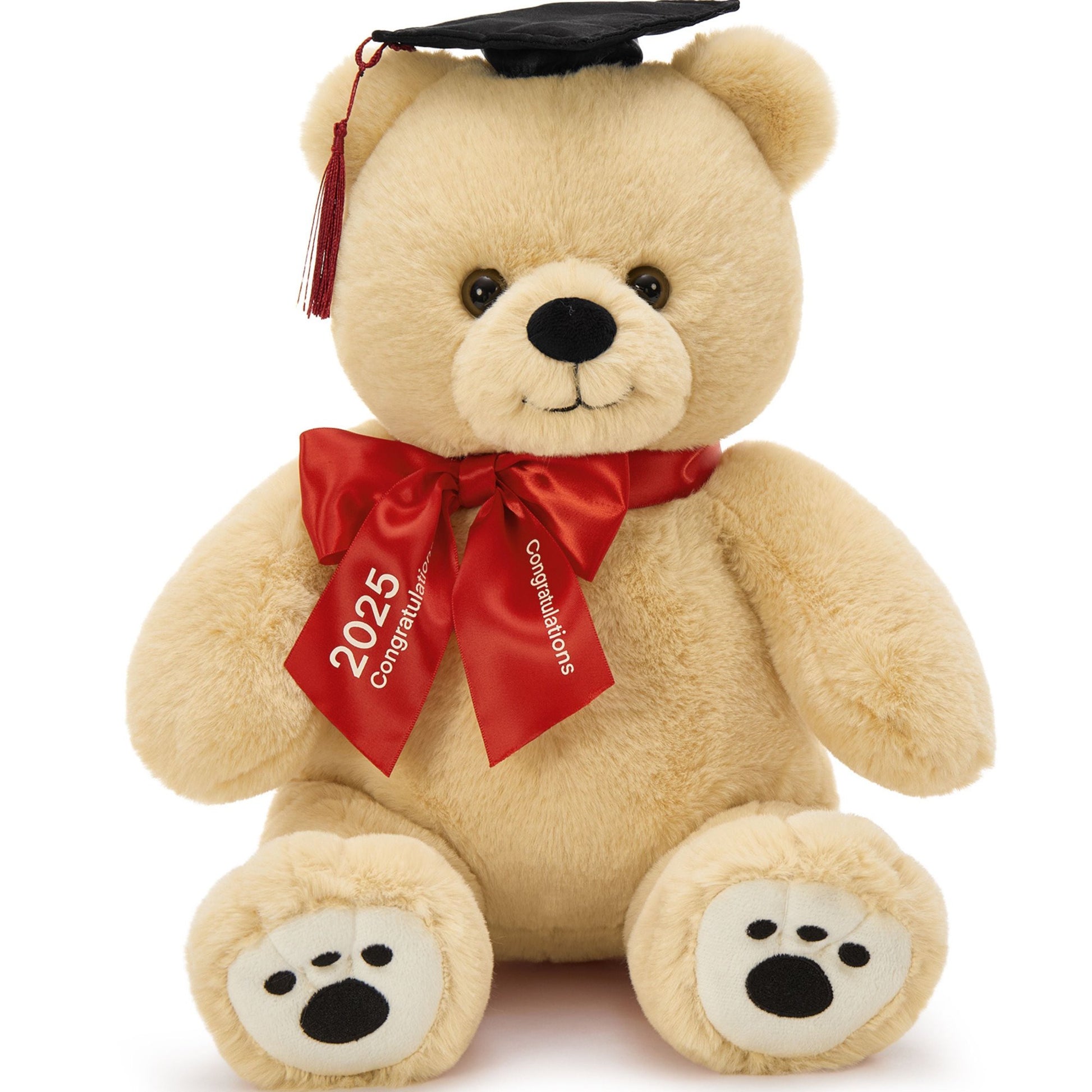 Tezituor 17.7" Graduation Teddy Bear Stuffed Animal with Doctoral Cap and Sash Graduation Stuffed Bear Plush Toy