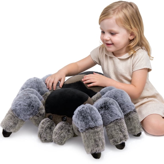 Tezituor 17.7" Spider Stuffed Animal Big Stuffed Spider Plush Toy Soft Body Pillow