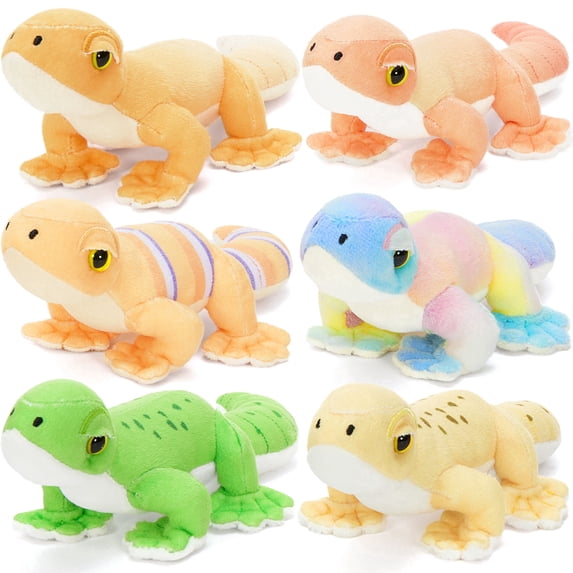 Tezituor 6Pcs Lizard stuffed animal 7.9" Bulk Stuffed Animals Small Lizard Toy