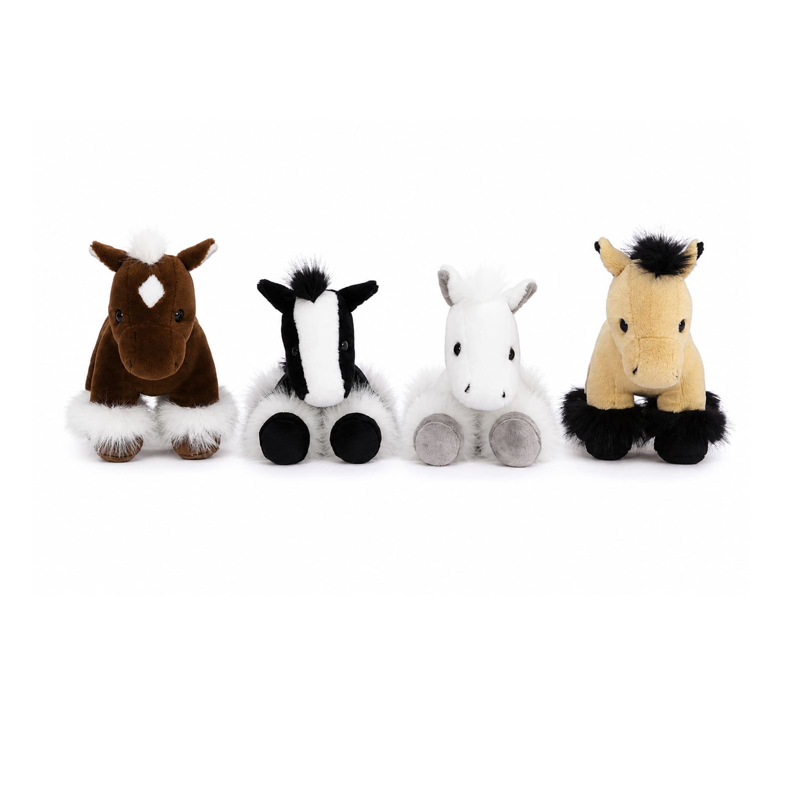 10.2 Inch Horse Plush Toy Set Four Pony Stuffed Animals