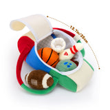 13.7 Inch Sports Bag with Six Pcs Sports Plush Toys