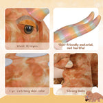 Huge Triceratops Plush Toy - Dino Stuffed Animals, 6.4 FT - Jumbo Dino Soft Toys - Huge Big Size Fluffy Plushy Fat Plushie - Jurassic Park Dinosaur Toys for Children - Jurassic Park Theme Baby Shower - Christmas/Birthday/Baby Shower/Thanksgiving/Graduation Gift Ideas - MorisMos Stuffed Animals - Free Shipping
