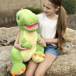 Cute T-rex Plush Toy - Dinosaur Stuffed Animals, 26 Inches - Big Green Dino Plush Toys - Cute Cartoon Dinosaur Plush Pillows for Kids - Jurassic Park Stuffed Animals - Christmas/Birthday/Valentine's Day/Baby Shower Gift for Kids Teens Adults