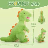 Cute T-rex Plush Toy - Dinosaur Stuffed Animals, 26 Inches - Big Green Dino Plush Toys - Cute Cartoon Dinosaur Plush Pillows for Kids - Jurassic Park Stuffed Animals - Christmas/Birthday/Valentine's Day/Baby Shower Gift for Kids Teens Adults