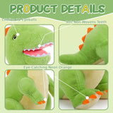 Cute T-rex Plush Toy - Dinosaur Stuffed Animals, 26 Inches - Big Green Dino Plush Toys - Cute Cartoon Dinosaur Plush Pillows for Kids - Jurassic Park Stuffed Animals - Christmas/Birthday/Valentine's Day/Baby Shower Gift for Kids Teens Adults