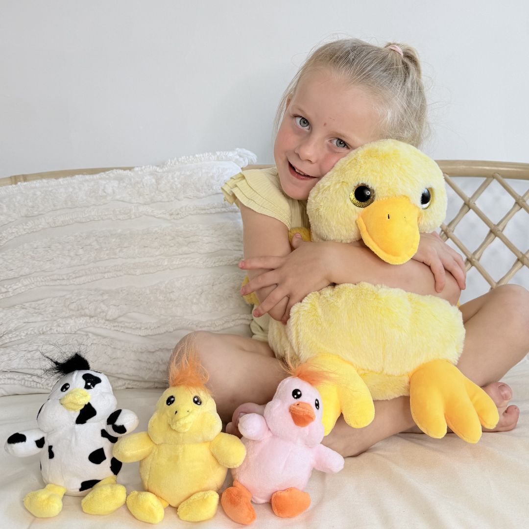 Duck Stuffed Animals Duckling Plush Toys, Yellow, 11.8 Inches