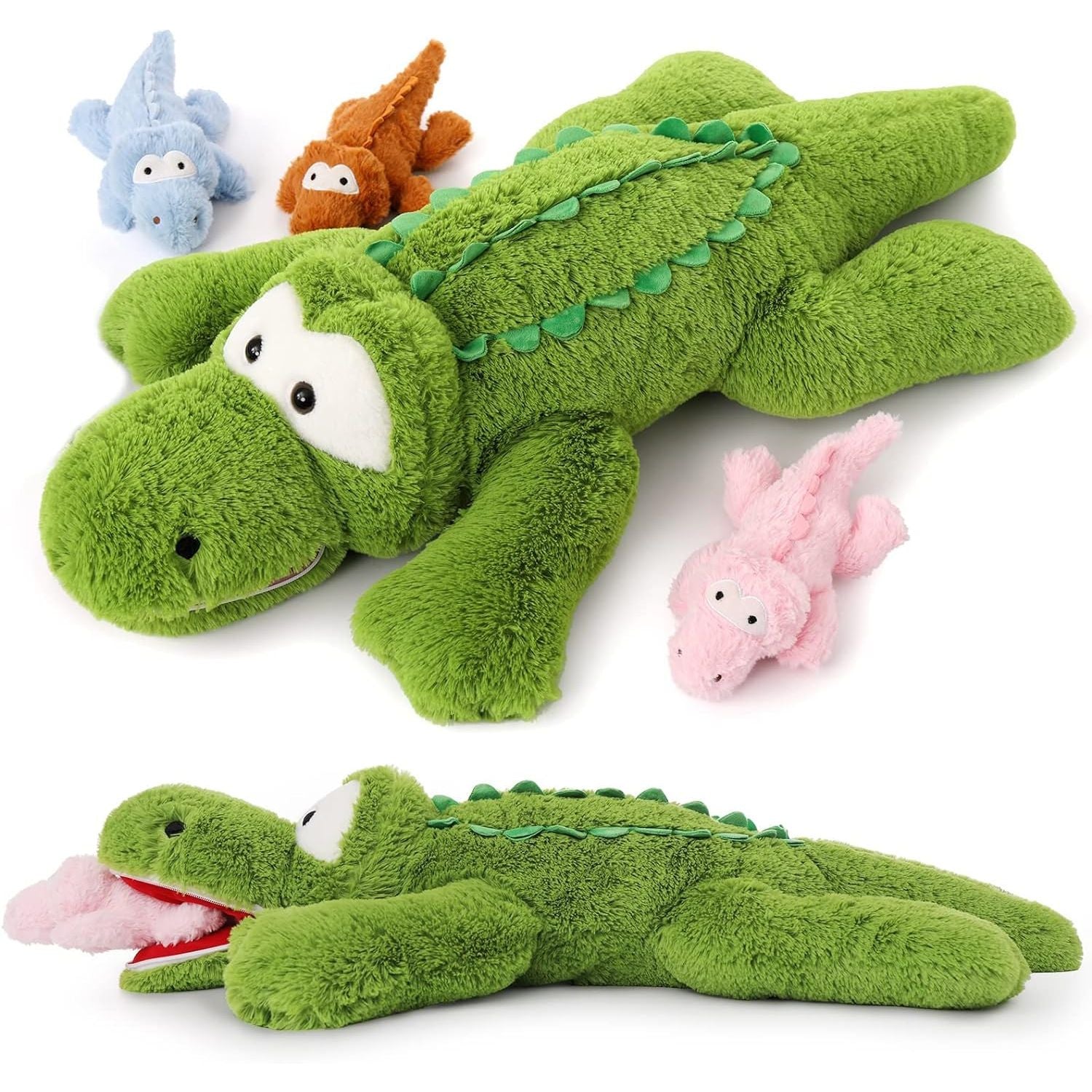 Alligator Plush Toy Set, Green, 36 Inches - MorisMos Stuffed Animals