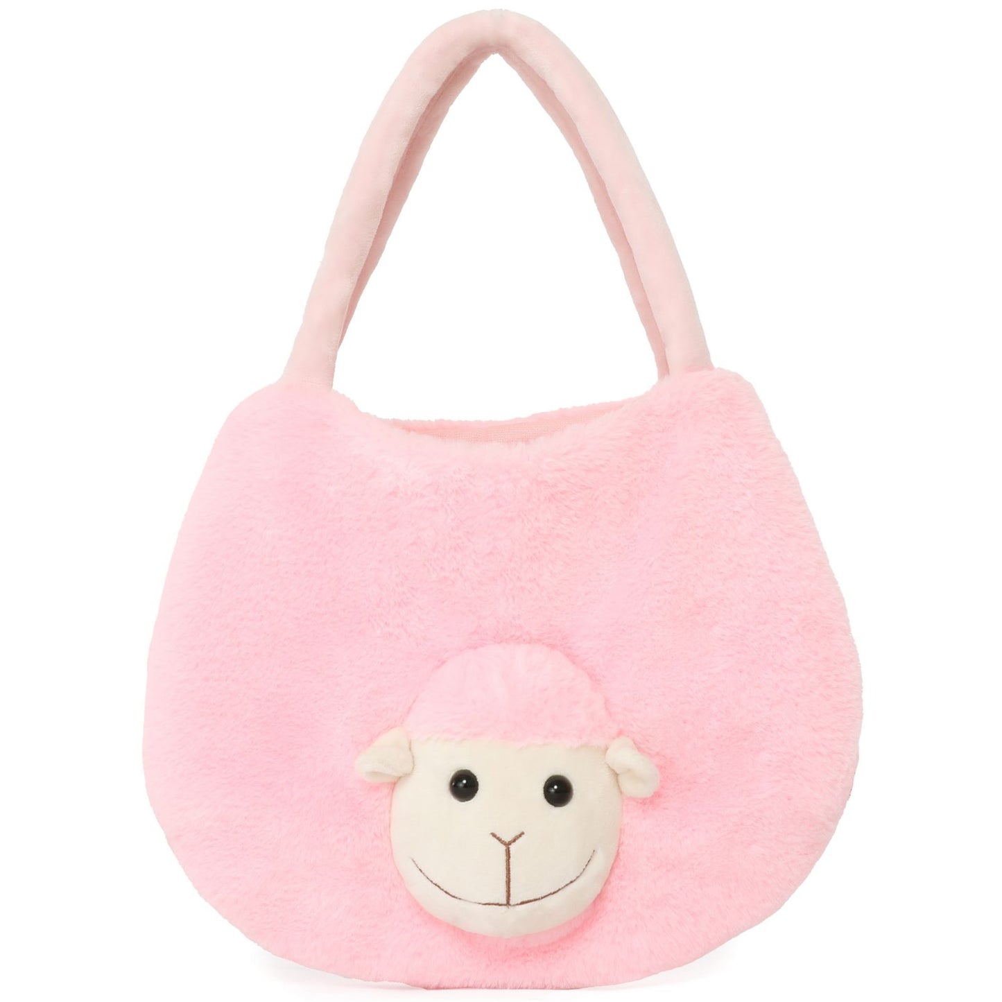 Alpaca Handbag with an Alpaca Plush Toy, Pink, 11.8 Inches - MorisMos Stuffed Animals