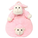 Alpaca Handbag with an Alpaca Plush Toy, Pink, 11.8 Inches - MorisMos Stuffed Animals