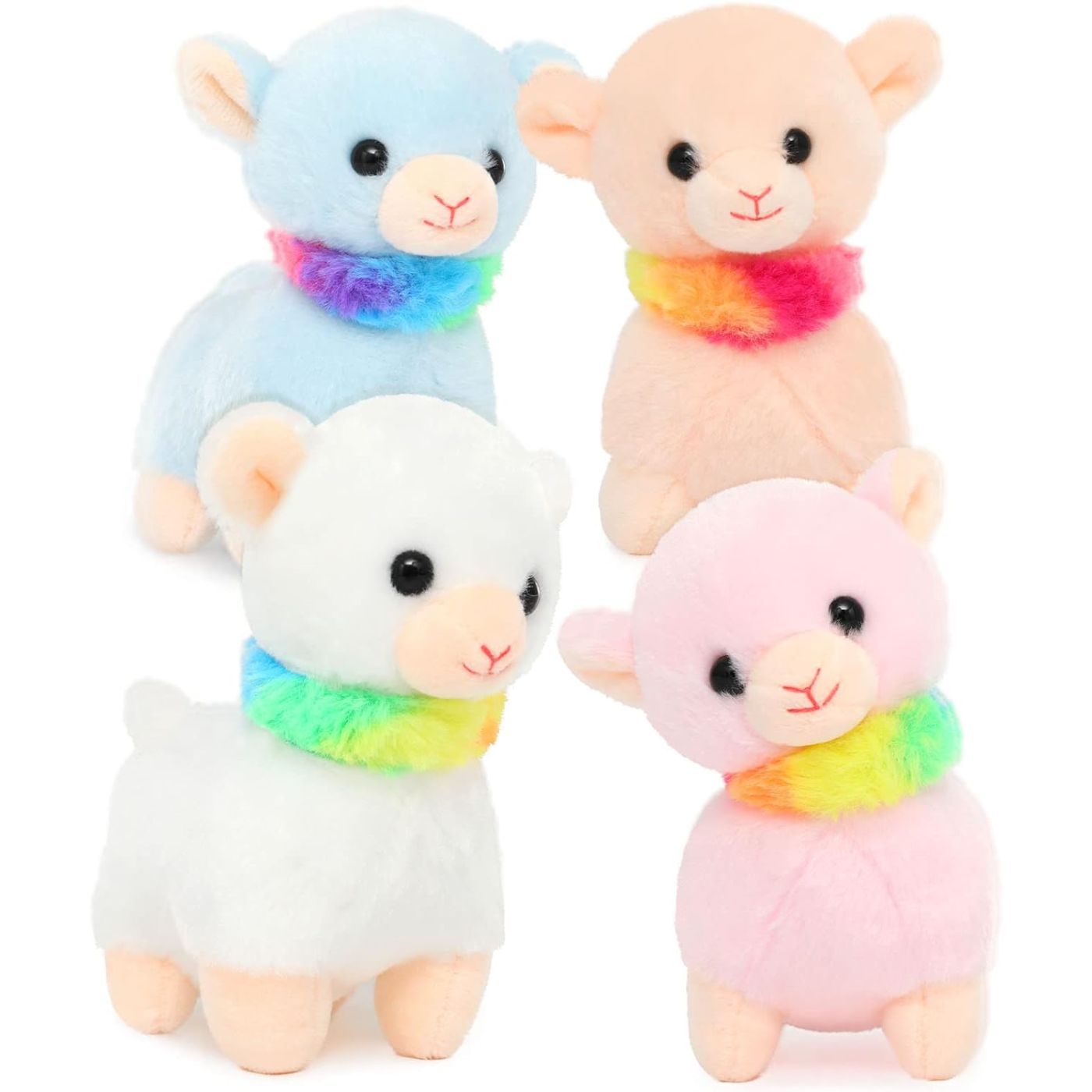 Alpaca Plush Toy Set, Beige, 14.5 Inches