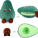 Avocado Stuffed Toy, Dark Green, 20 Inches