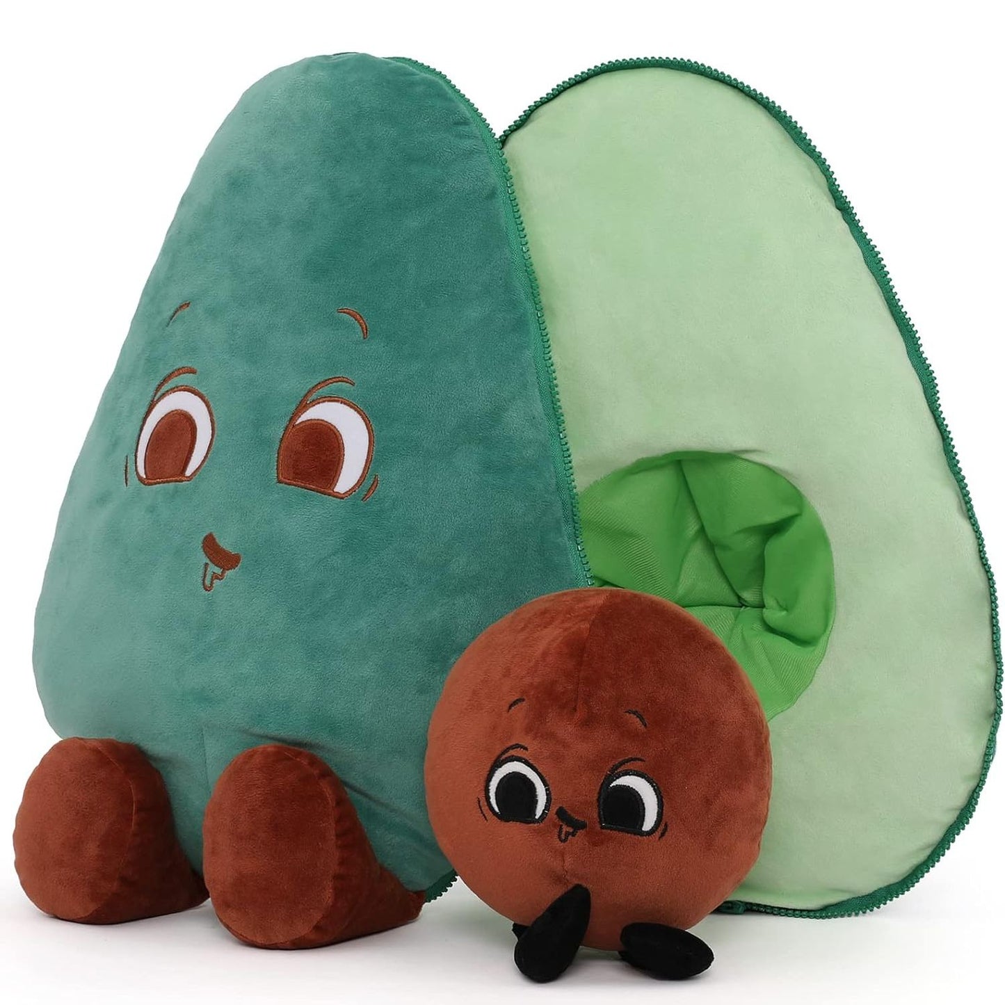Avocado Stuffed Toy, Dark Green, 20 Inches