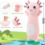 Axolotl Long Throw Pillow, Pink, 35.4 Inches
