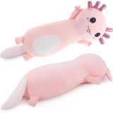 Axolotl Long Throw Pillow, Pink, 35.4 Inches