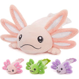 4 Pcs Large Axolotl Stuffed Animals - Axolotl Stuffed Animal Mommy 31.4" with 3 Baby Axolotl Plushies in Tummy - 4 Piece of Cute Axolotl Plush Pillow Toys for Kids - Glow-in-the-dark Salamander Stuffed Animals - Cool Amphibians Plush Toys -  Christmas/Birthday Gift for Friends