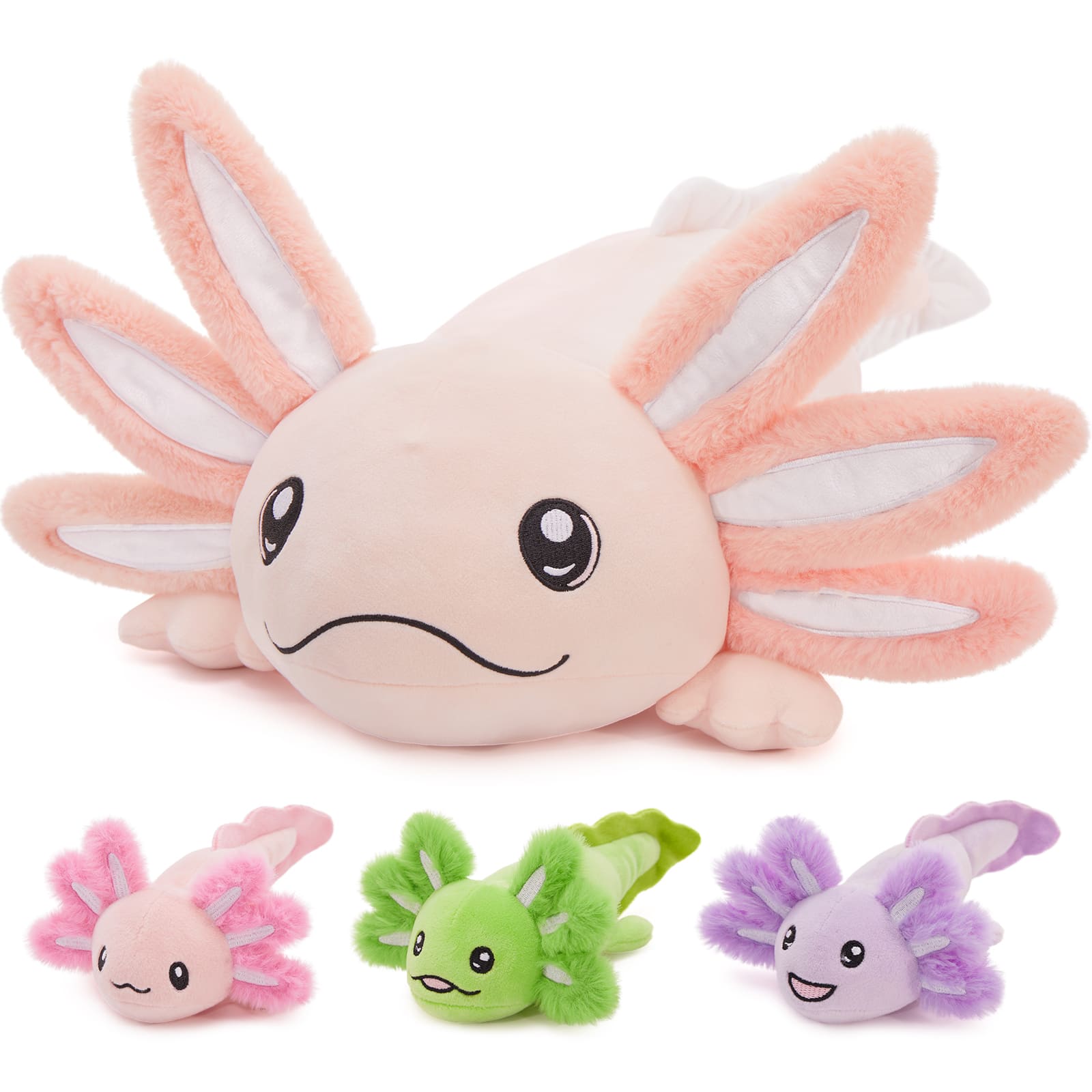 Axolotl Stuffed Animals, Flesh Pink, 31.4 Inches