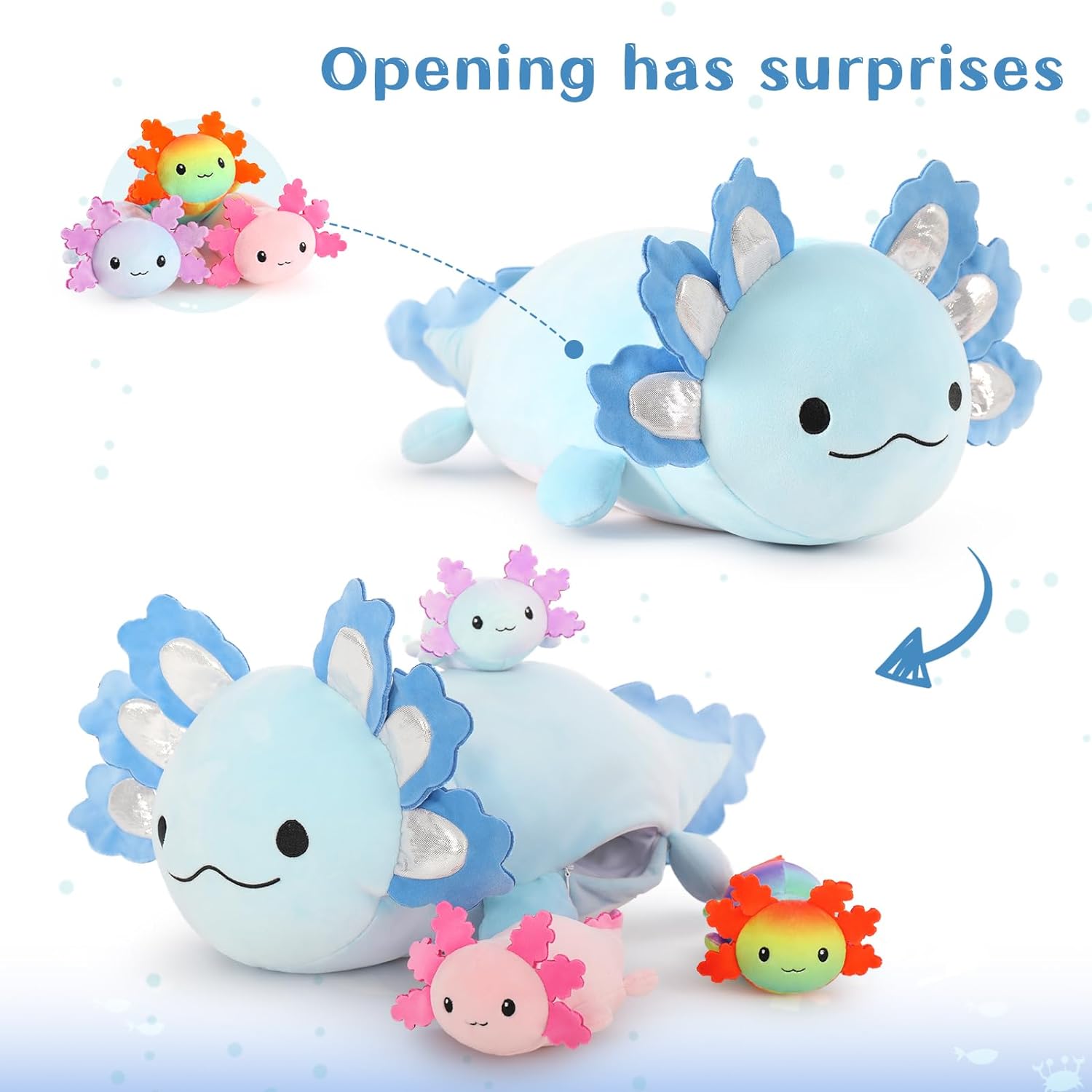 Axolotl Plush Toys Salamander Stuffed Animals, 23.5 Inches
