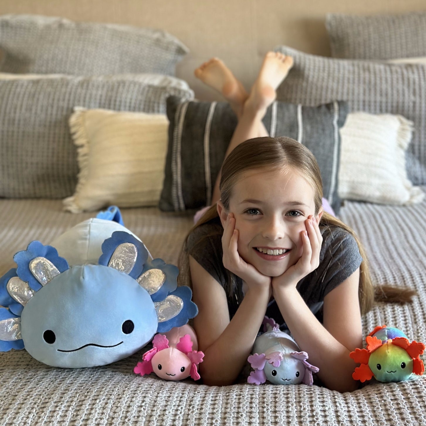 Axolotl Plush Toys Salamander Stuffed Animals, 23.5 Inches
