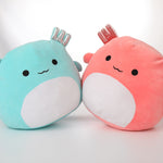 Axolotl Plush Toy, Mint Green/Pink, 16 Inches