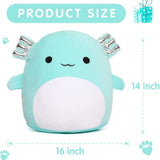 Axolotl Plush Toy, Mint Green, 16 Inches - MorisMos Stuffed Animals