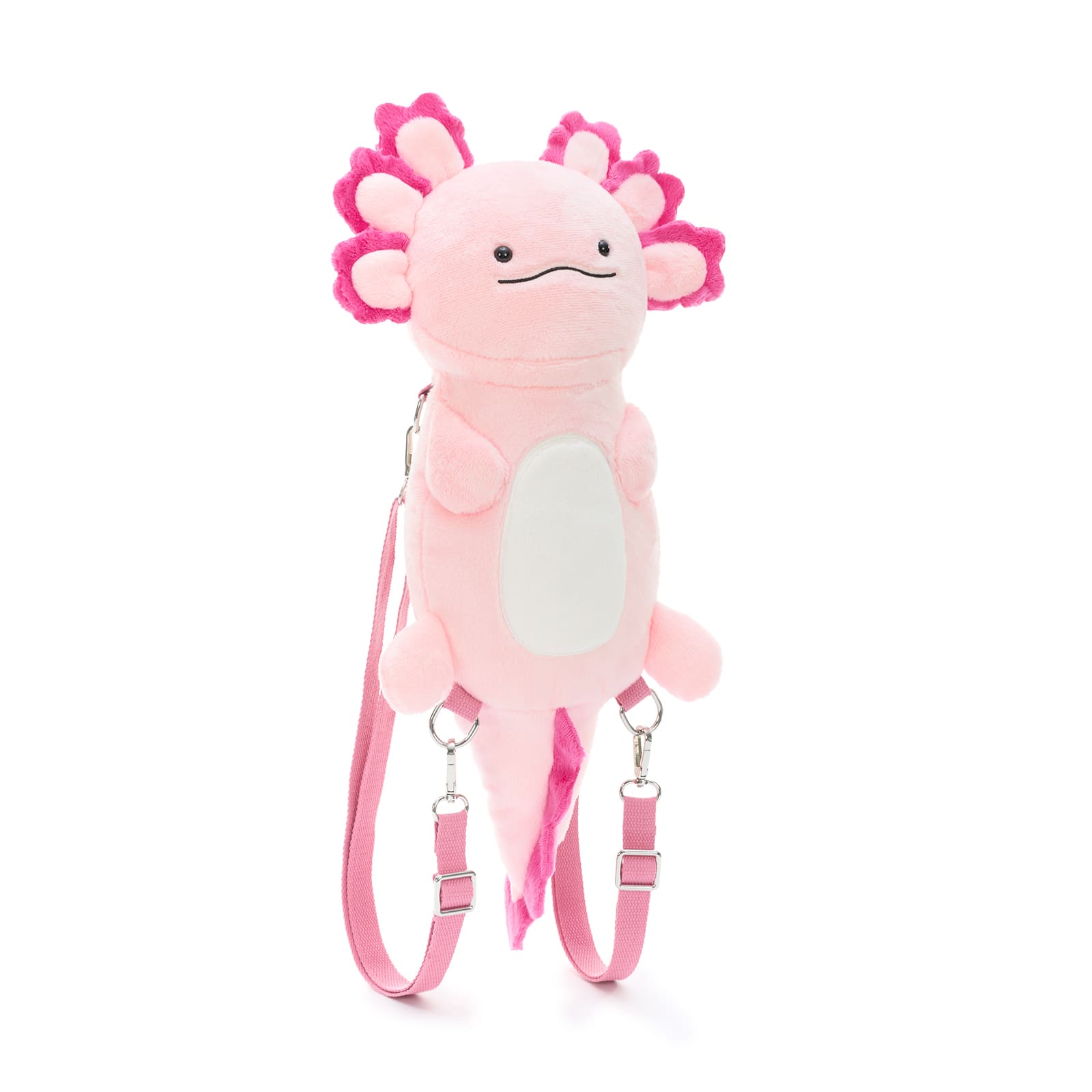 Axolotl Plush Backpack with Three Mini Axolotl Plushies