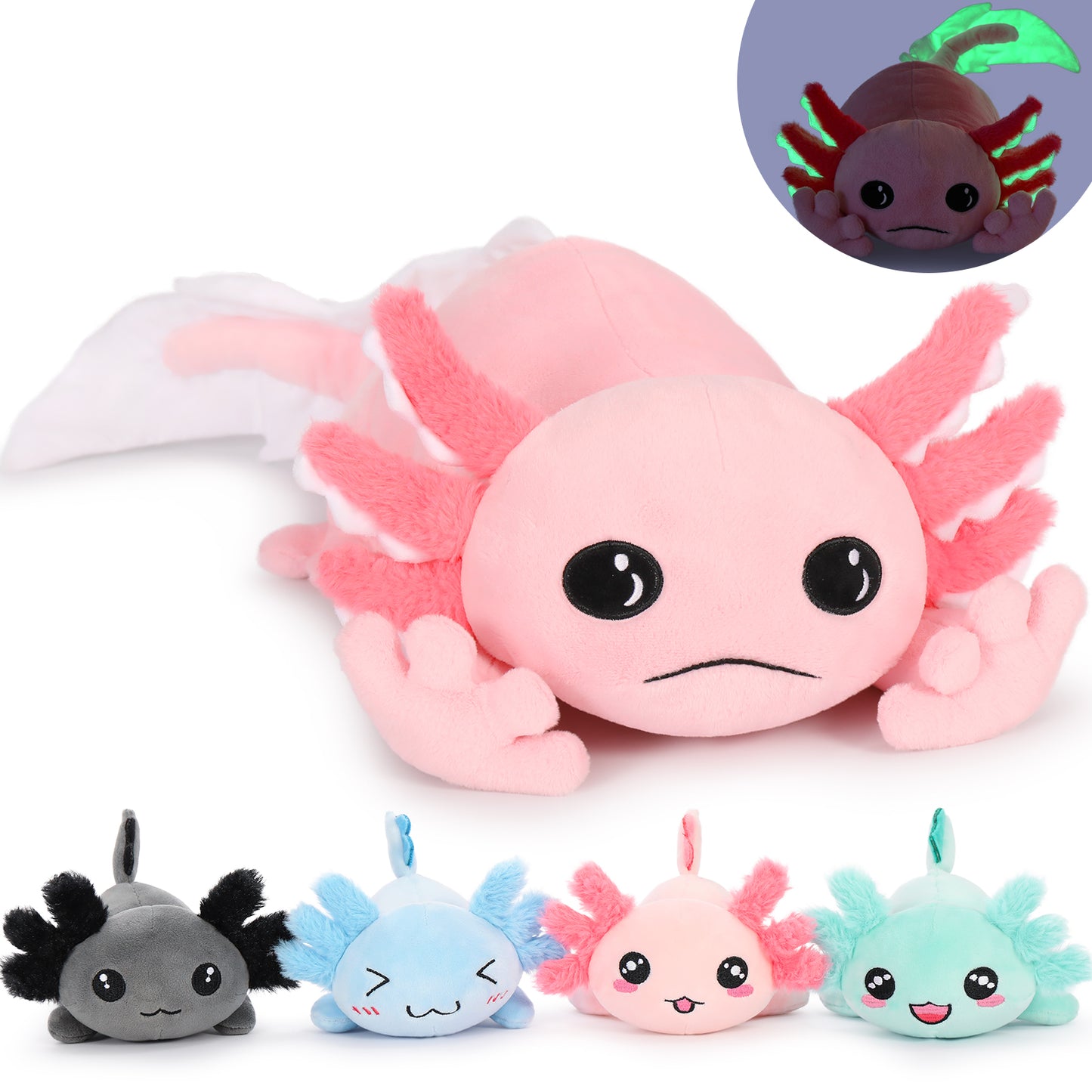 Axolotl Stuffed Animals Salamander Plush Toys, Pink, 31 Inches - MorisMos Stuffed Animals - Free Shipping
