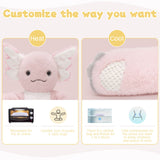 Axolotl Wighted Stuffed Animals for Kids, Adults - 20 Inches Long Plush Arms for Hugs - 3.8 LBS Axolotl Stuffed Animal Plushies - Ultra Squishy Body Pillows - Long Arm Plushie Neck Pillow for Sofa, Bed - Gift for Kids, Teens, Adults
