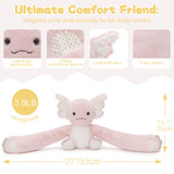 Axolotl Wighted Stuffed Animals for Kids, Adults - 20 Inches Long Plush Arms for Hugs - 3.8 LBS Axolotl Stuffed Animal Plushies - Ultra Squishy Body Pillows - Long Arm Plushie Neck Pillow for Sofa, Bed - Gift for Kids, Teens, Adults