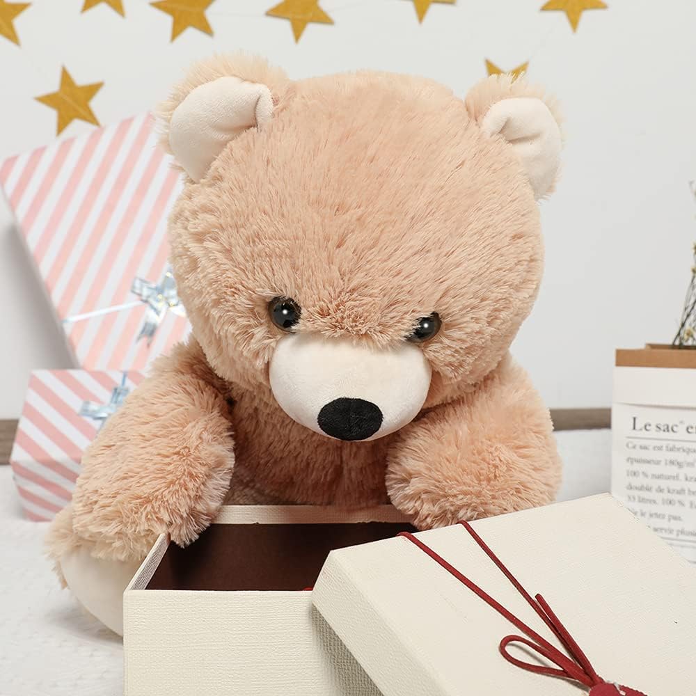 Teddy Bear Stuffed Toy, Light Brown/White, 18 Inches