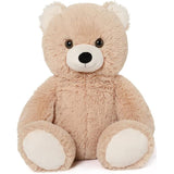 Teddy Bear Stuffed Toy, Light Brown, 18 Inches - Soft Cuddly Plush Teddy Bear - Valentine's Day Gift for Girlfriend & Boyfriend - Christmas/Birthday/Baby Shower Gift Ideas - We Can Bearly Wait - Baby Shower Centerpiece Decorations - MorisMos Stuffed Animals