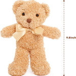 Teddy Bear Stuffed Animals Bulk - Valentine's Day Teddy Bear Plush Toys - Teddy Bear Theme Baby Shower Centerpieces - Cheap Bulk Wholesale Teddy Bear Plushies - Cute 10 Inches Small Teddy Bear Plush Dolls - Valentine's Day Gift for Girlfriend/Boyfriend - Pink/Brown/Blue Stuffed Teddy Bears - Free Shipping