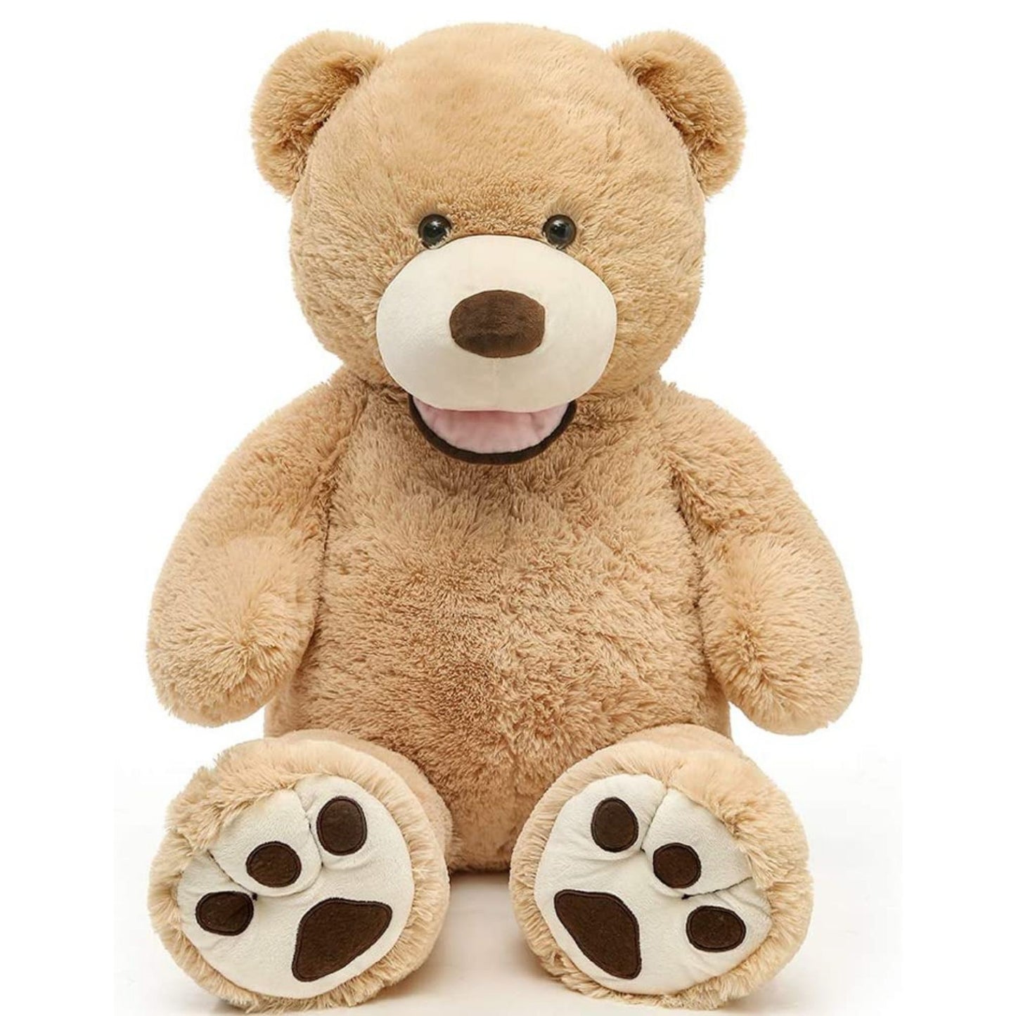 Giant Teddy Bear Plush Toys - Brown Teddy Bear Plush Dolls - Smiling Teddy Bear Stuffed Animals - Valentine's Day Teddy Bear Plushies - Teddy Bear Theme Baby Shower - We Can Bearly Wait Baby Shower Decor
