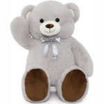 MorisMos Stuffed Animals - Giant Grey Teddy Bear Plush Toys - 41 Inches Teddy Bear Plush Dolls - Valentine's Day Teddy Bears&Gifts for Boyfriend/Girlfriend - ' We Can Bearly Wait' Teddy Bear Theme Baby Shower Decor Ideas - Gender Reveal Party Teddy Bear Decorations -Birthday/Christmas/Graduation Gift for friends - Romantic Anniversary Gift for Wife/Husband