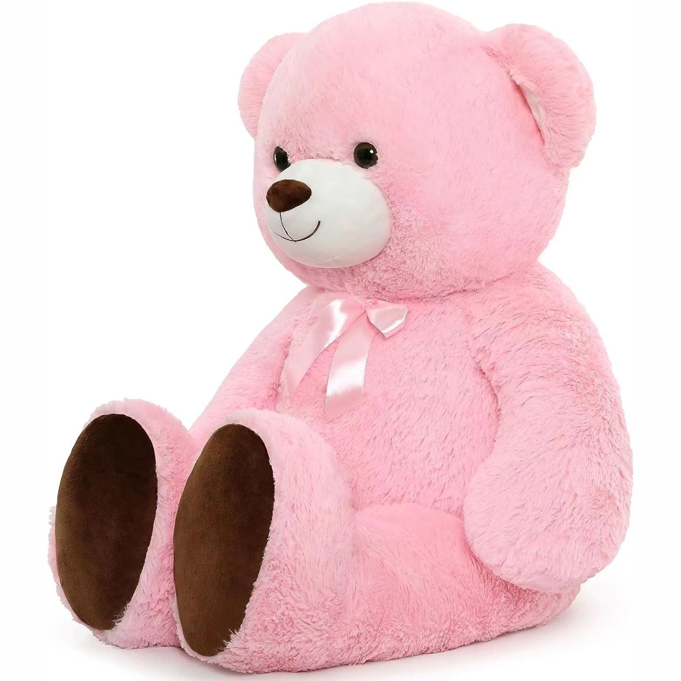 MorisMos Stuffed Animals - Giant Pink Teddy Bear Plush Toys - 41 Inches Teddy Bear Plush Dolls - Valentine's Day Teddy Bears&Gifts for Boyfriend/Girlfriend - ' We Can Bearly Wait' Teddy Bear Theme Baby Shower Decor Ideas - Gender Reveal Party Teddy Bear Decorations -Birthday/Christmas/Graduation Gift for friends - Romantic Anniversary Gift for Wife/Husband